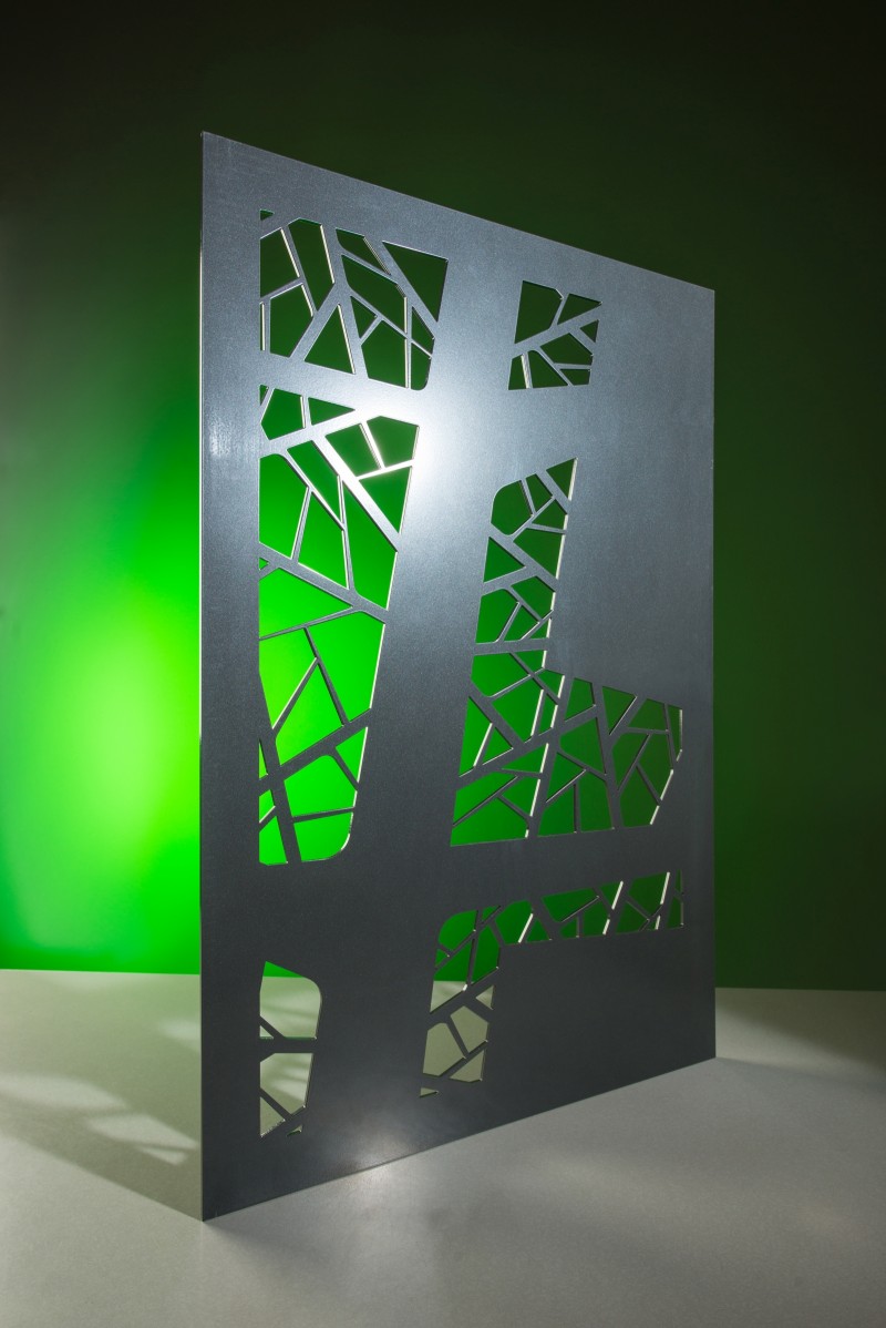 Revamp abstract leaf steel decorative metal panel product shot